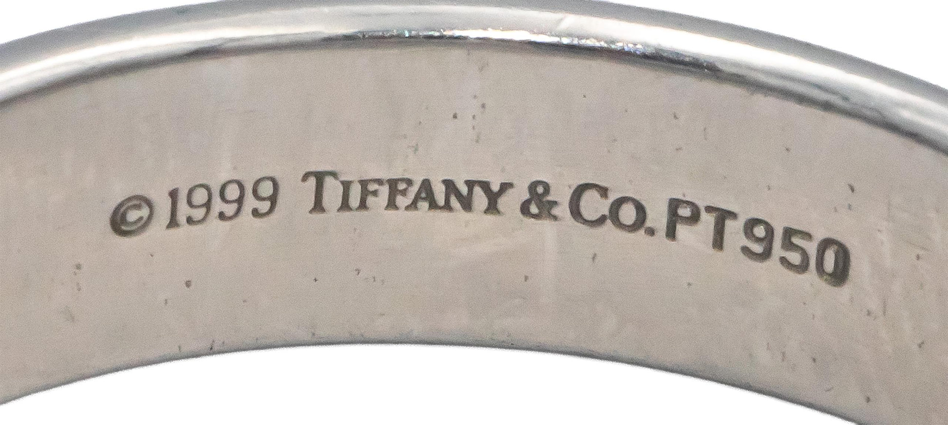 TIFFANY & CO. Platinum Jewelry 1999 Forever Men's Wedding Band Ring Size 13.5