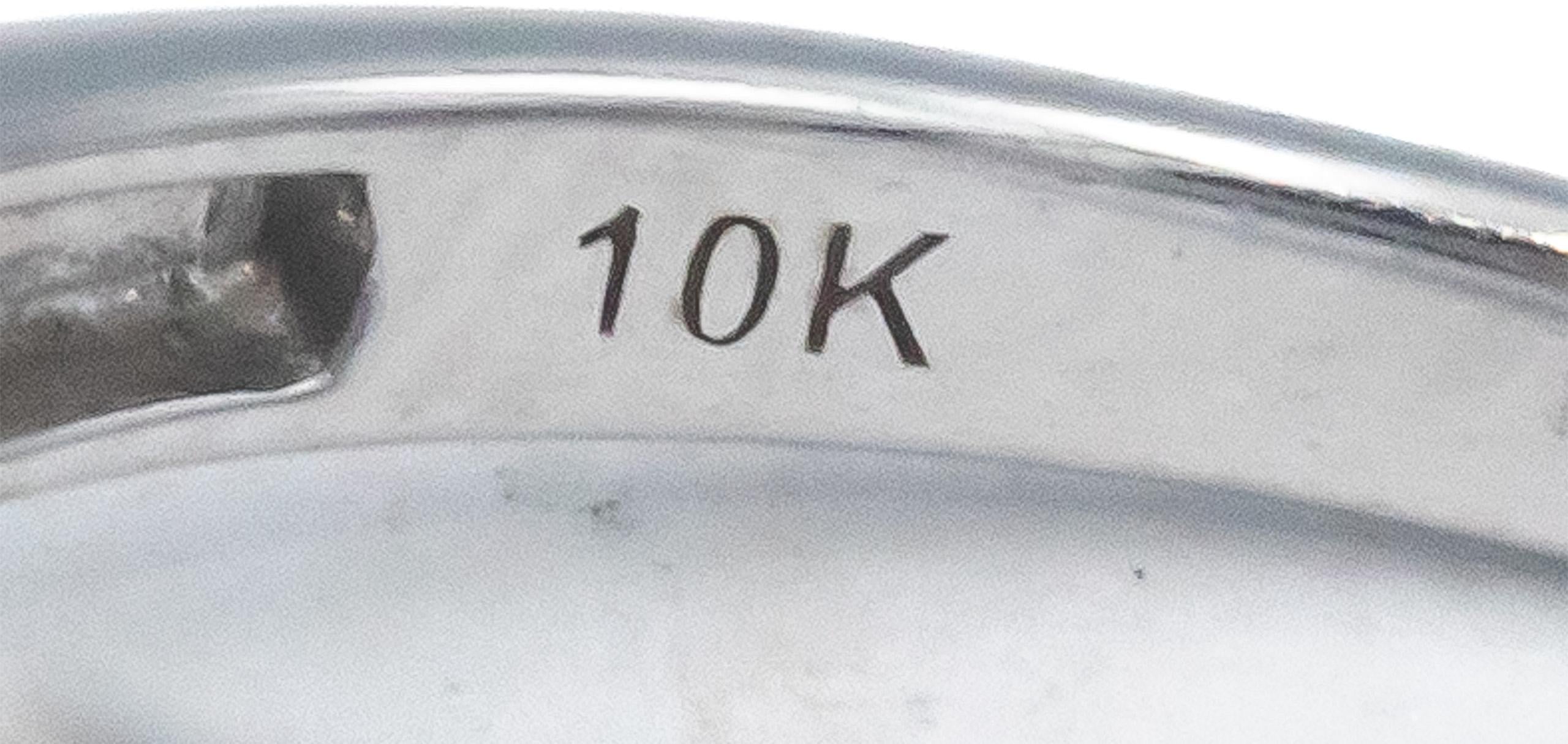 10k White Gold Round Diamond Cluster Cocktail Ring 0.75CT Size 7