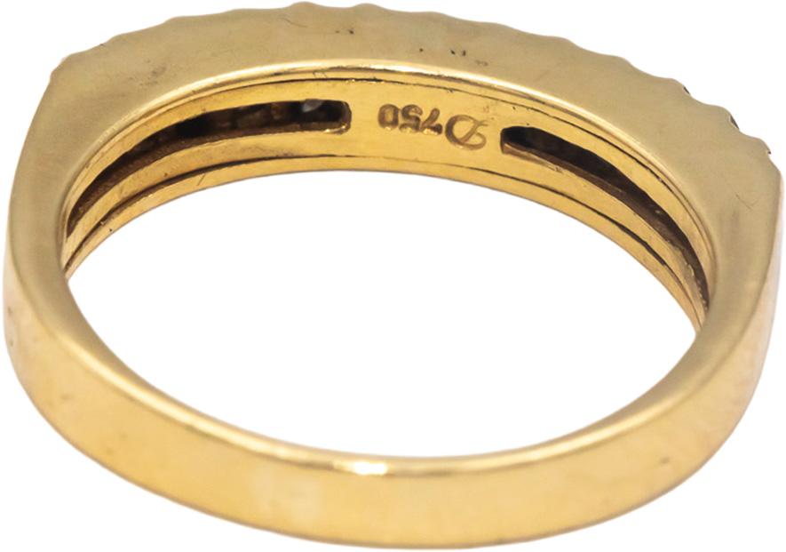 Diamond 18k Yellow Gold Round Cut Wedding Band Ring 0.25CT Size 6.5