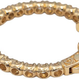 14k Yellow Gold Round Diamond Inside Out Circle Hoop Earrings 1.98CT