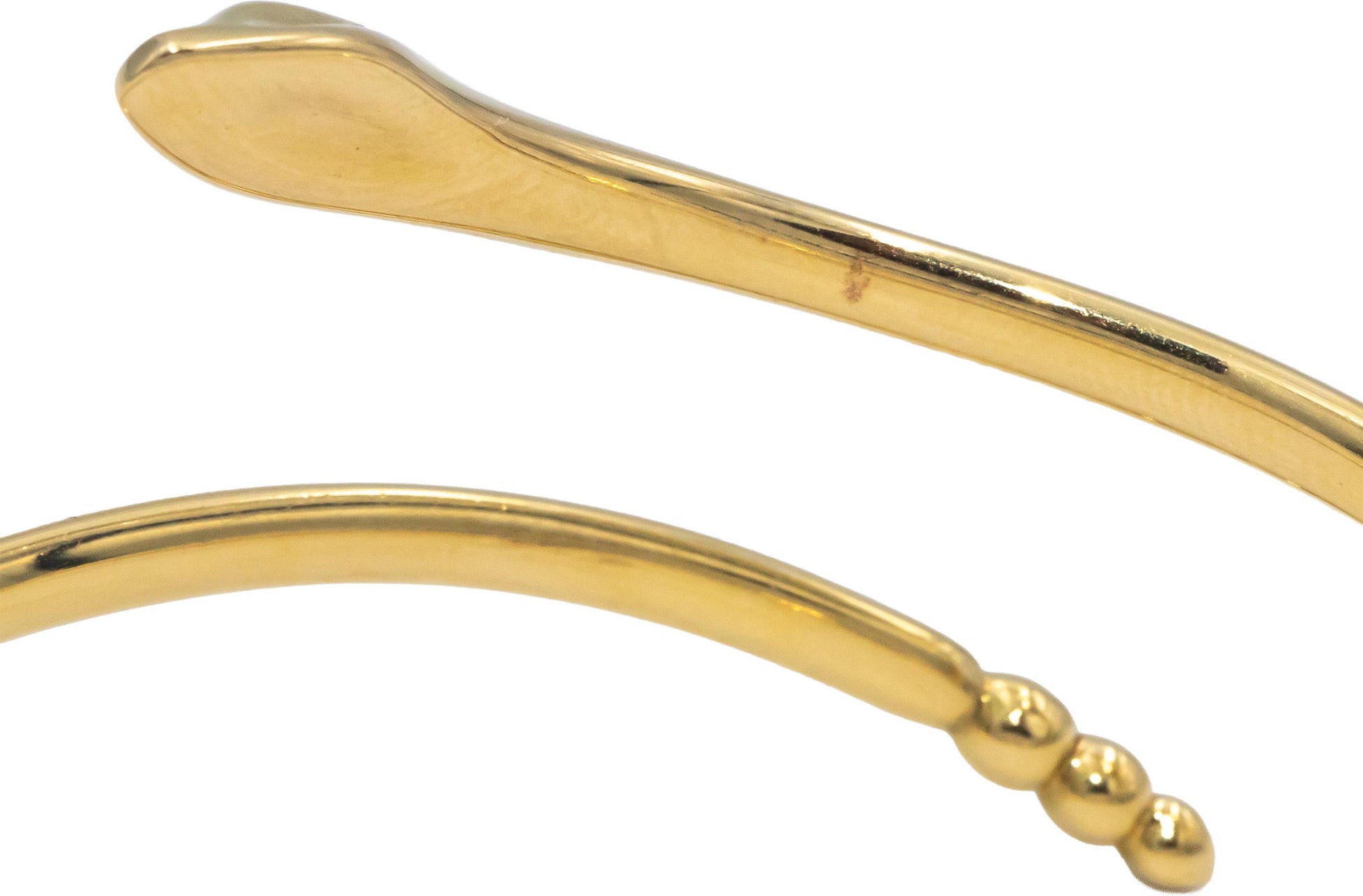 TIFFANY & CO. 18k Yellow Gold Elsa Peretti Snake Bangle Bracelet $7900 Retail