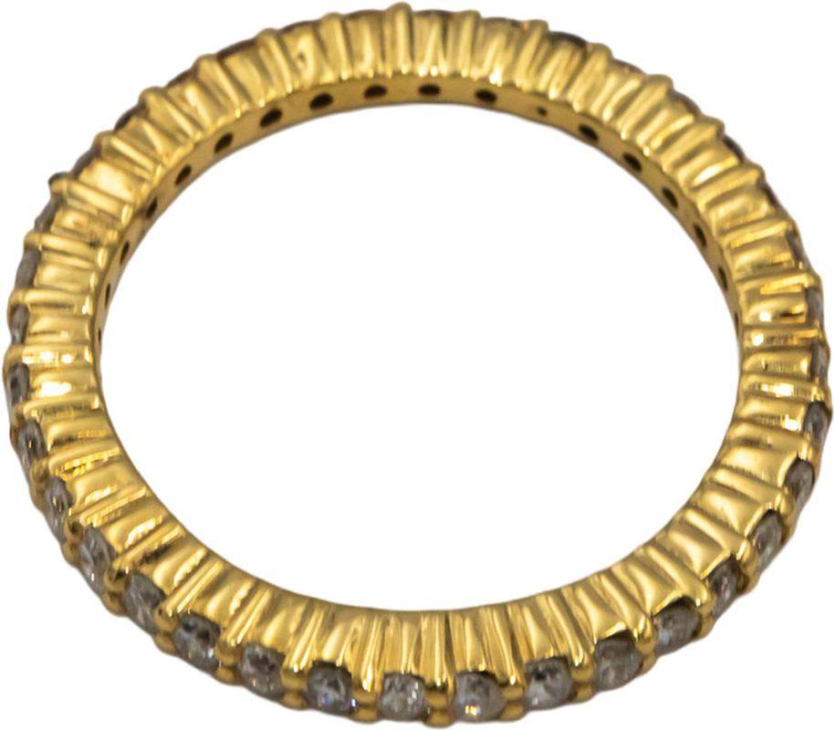 18k Yellow Gold Round Diamond Eternity Band Ring 0.76CT Size 6