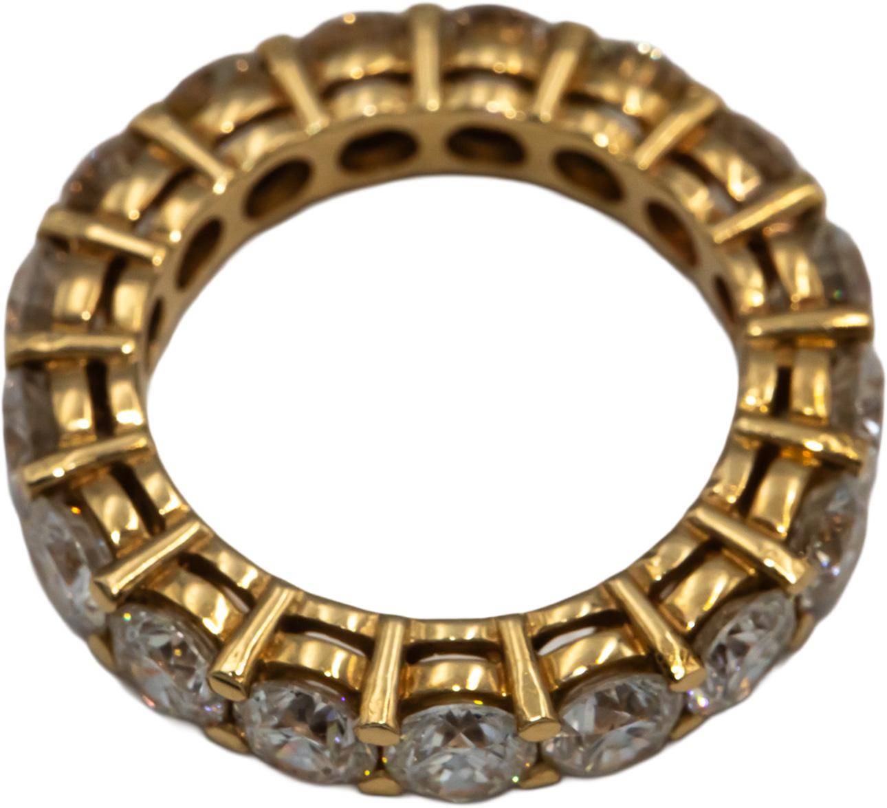 14k Rose Gold Round Diamond Eternity Band Ring 4.88CT Size 5.75