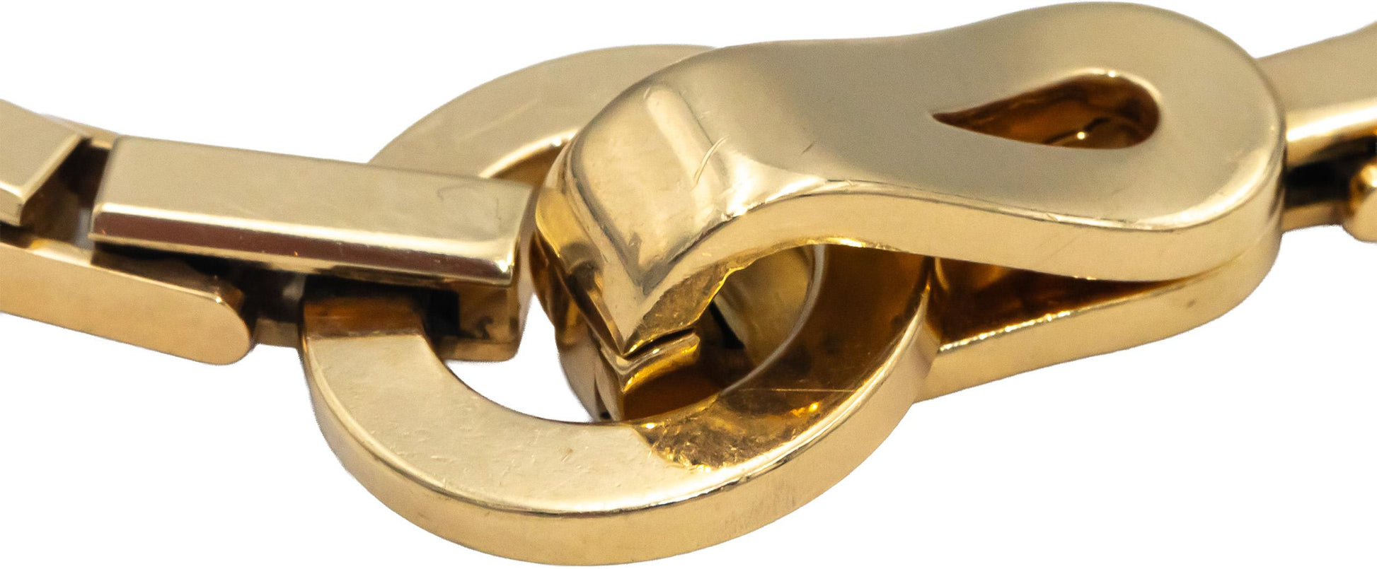 CARTIER 18k Yellow Gold Agrafe Collection Fancy Link Bracelet