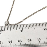 14k White Gold VS Round Bezel Set Diamond Solitaire Pendant Necklace 0.10CT