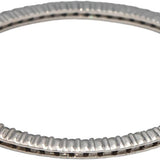 14k White Gold VS Round Diamond Inside Out Oval Hoop Earrings 2.0CTW