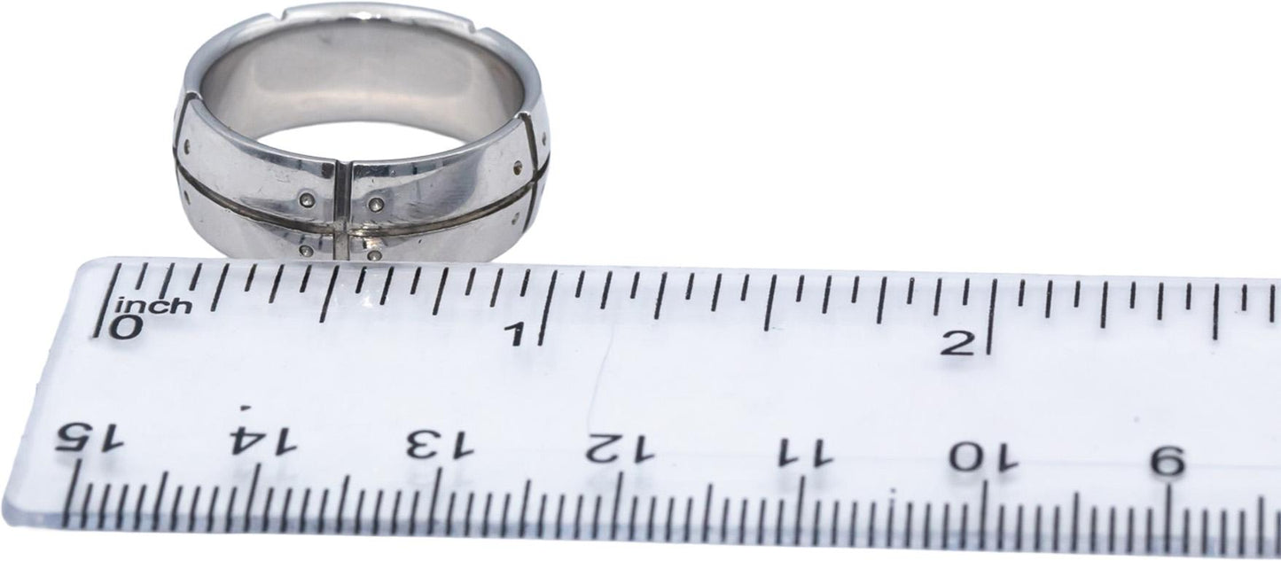 TIFFANY & CO. Vintage 18k White Gold Streamerica Band Ring 8.5