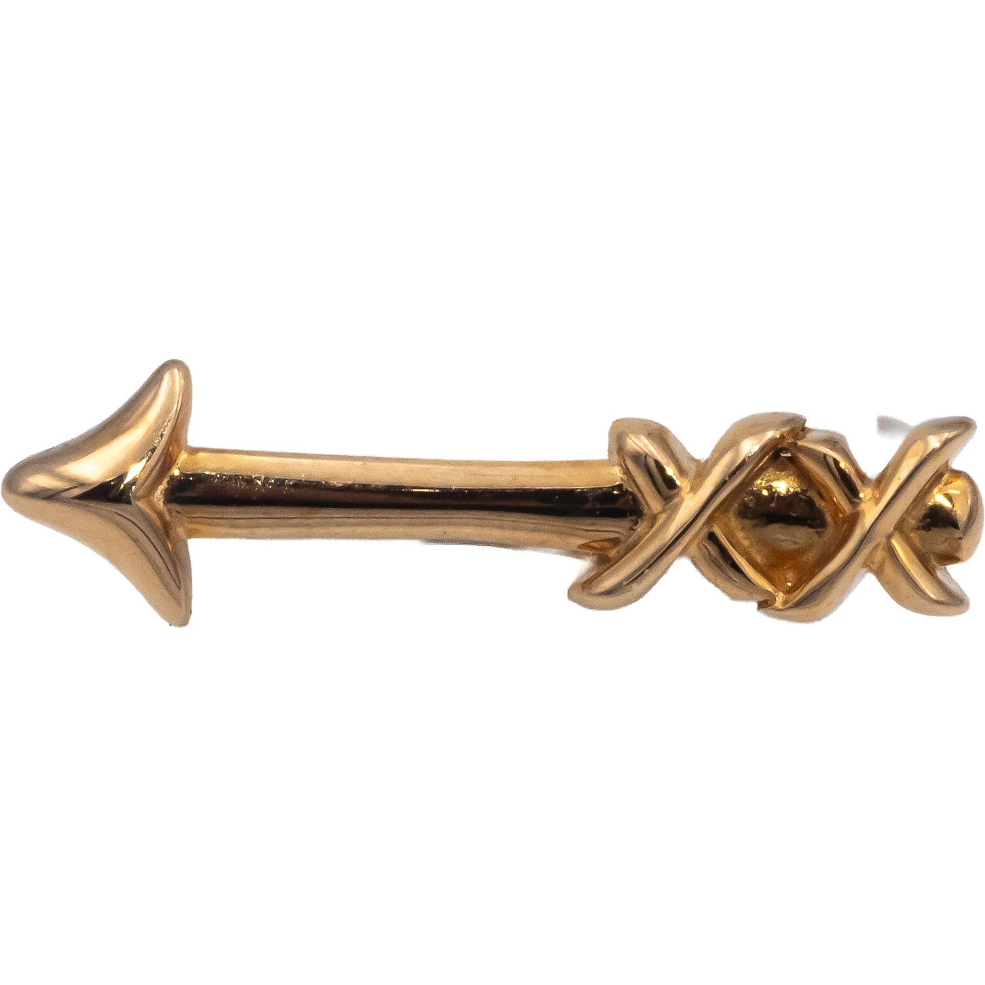 TIFFANY & CO 18k Rose Gold Paloma Picasso Graffiti Arrow Ring Size 3.25