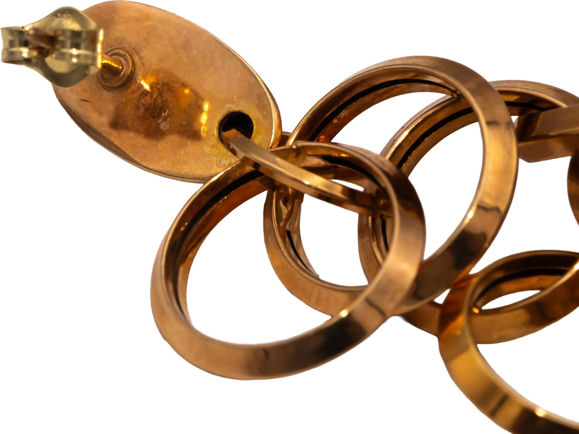 14k Rose Gold Round Diamond Drop Dangle Earrings 0.50CTW