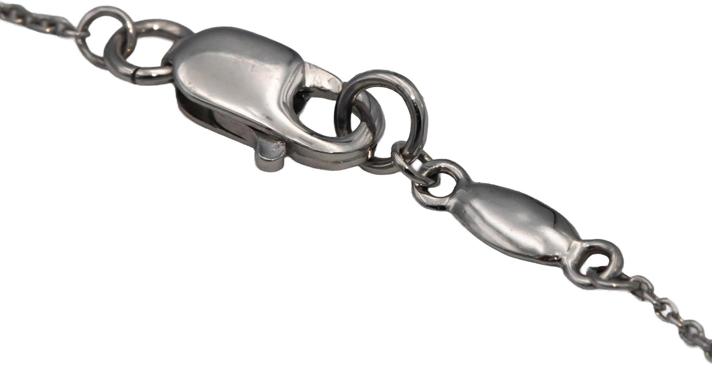 14k White Gold Round White & Black Diamond Cluster Pendant Necklace 0.75CTW