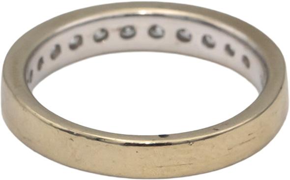 14k White Gold Round Channel Set Diamond Band Ring 0.45CT Size 7