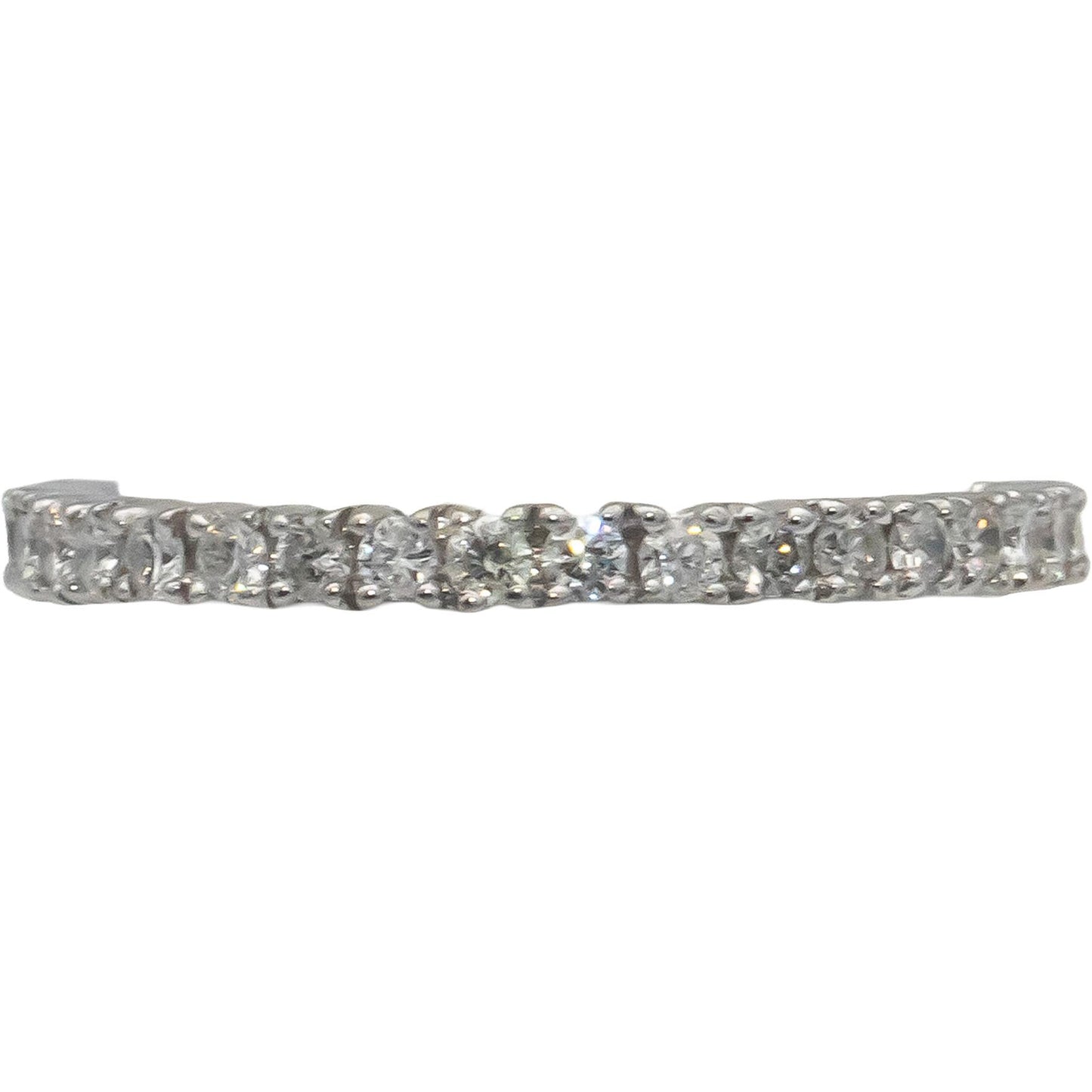 18k White Gold Round Diamond Eternity Band Ring 0.66CT Size 7.25