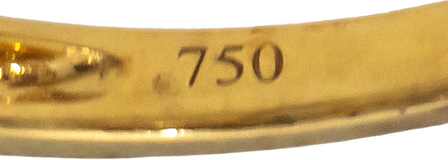 18k Yellow Gold Round Diamond Chain Link Style Band Ring 0.24CT Size 7