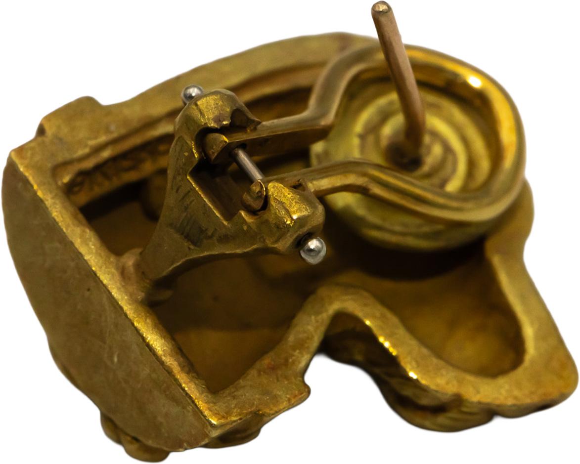 KIESELSTEIN -CORD Designer 18k Yellow Gold Labrador Retriever Dog Earrings