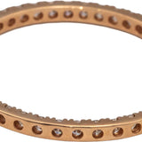 10k Rose Gold Round Diamond Inside Out Hoop Earrings 5.0CT