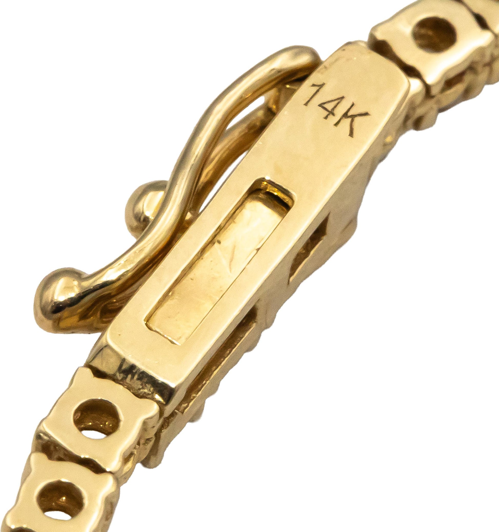 14k Yellow Gold VS Round Diamond Tennis Necklace 7.70CT
