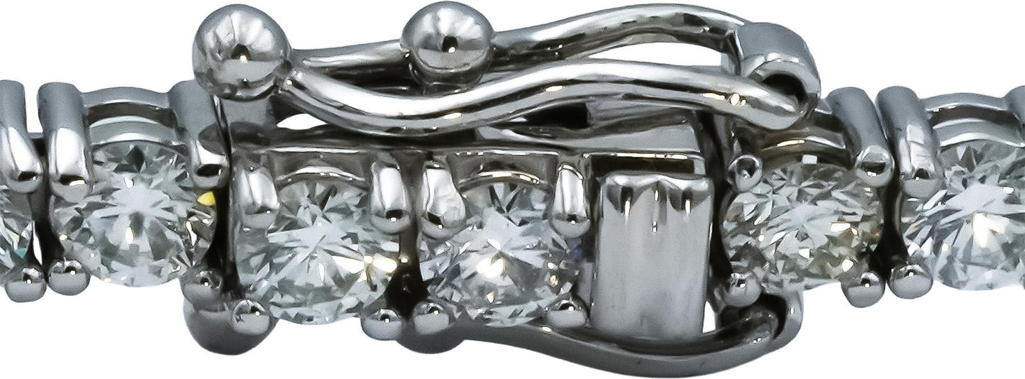 14k White Gold VS Round Diamond Tennis Bracelet 4.75CT