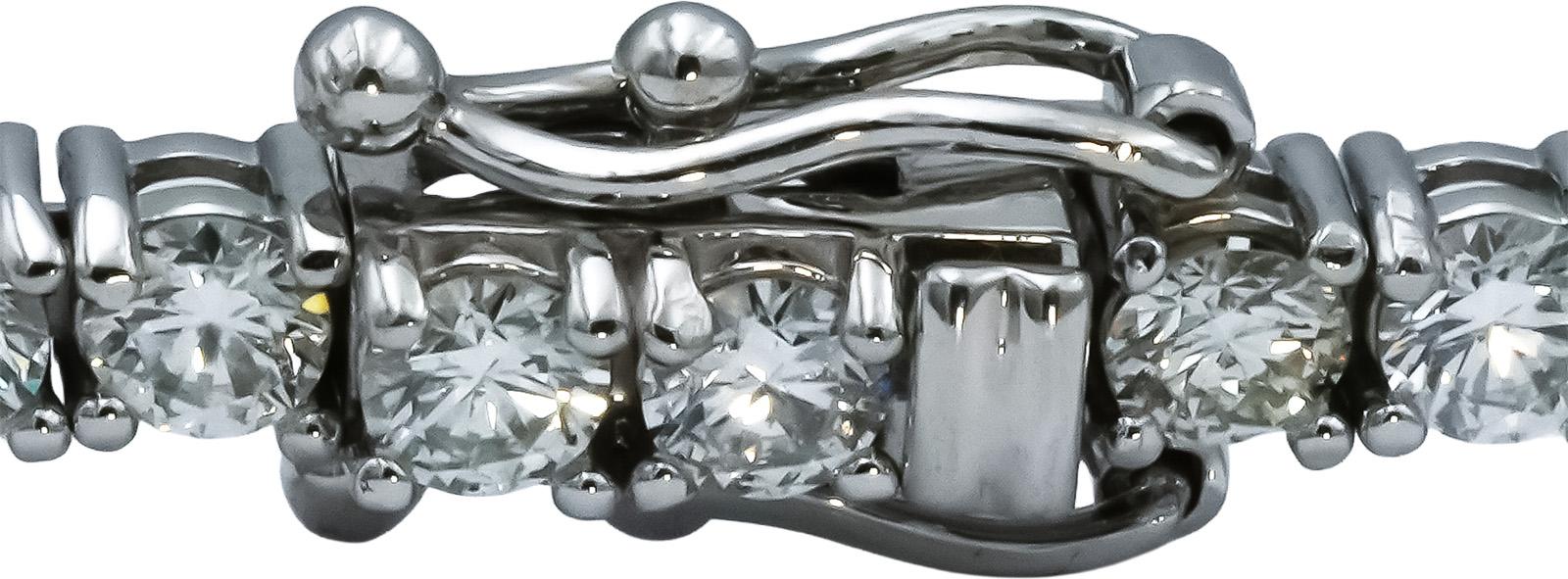 14k White Gold VS Round Diamond Tennis Bracelet 4.75CT