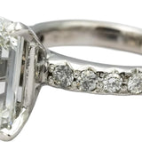 IGI 14k White Gold Lab-Grown Emerald Cut Diamond Ring 7.51CT w/ 7.01CT Center