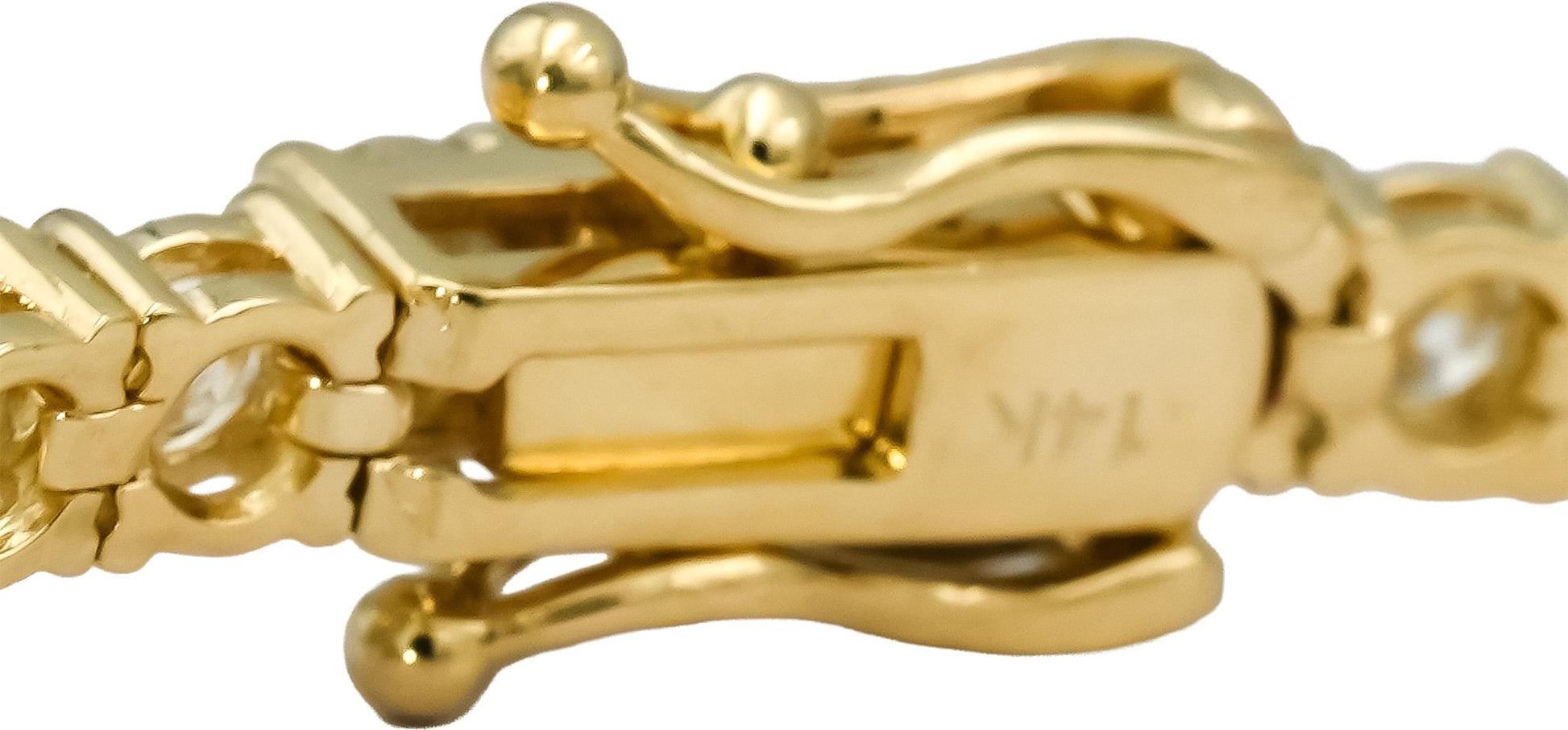 14k Yellow Gold VS Round Diamond Tennis Bracelet 7.19CT