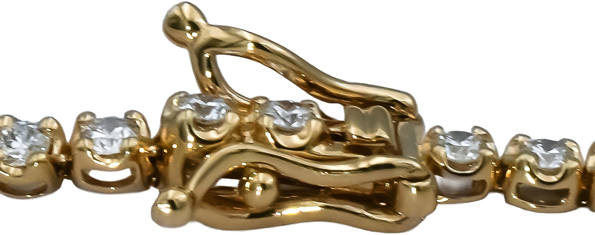 14k Yellow Gold VS Lab-Grown Diamond Tennis Bracelet 1.90CT