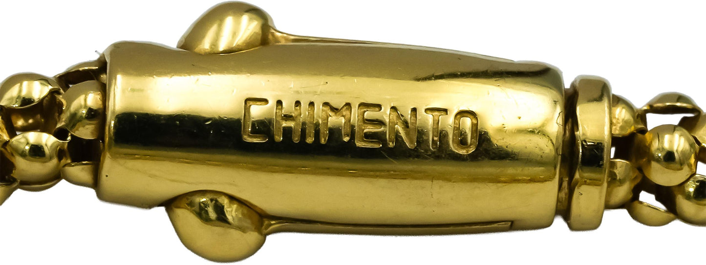 CHIMENTO Designer 18k Yellow Gold Popcorn Link Chain Necklace