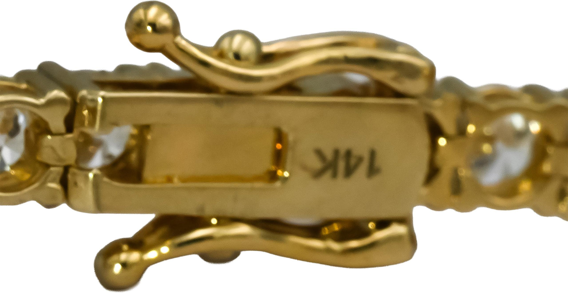 14k Yellow Gold VS Round Diamond Tennis Bracelet 9.08CT
