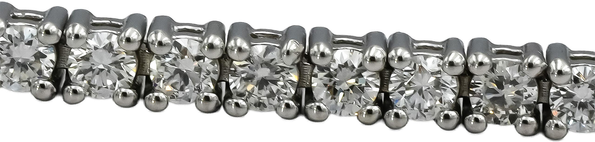 14k White Gold VS Round Diamond Tennis Bracelet 2.07CT