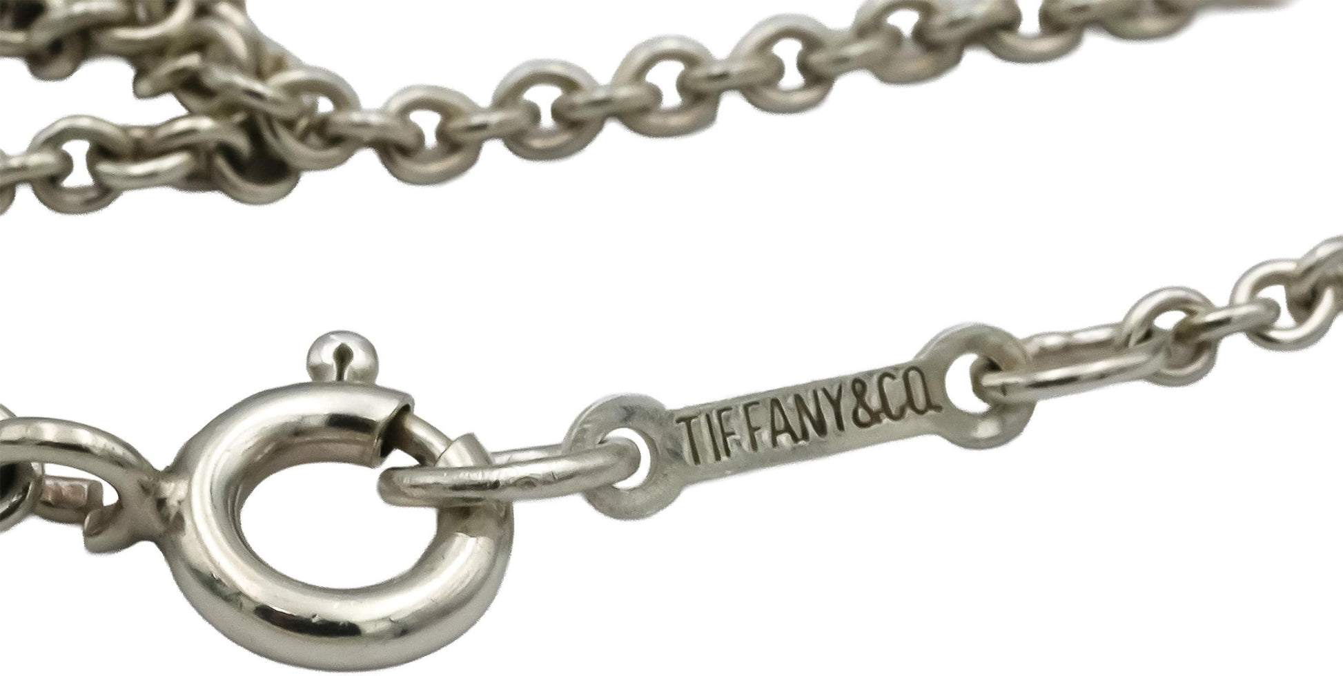 TIFFANY & CO. Sterling Silver Elsa Peretti Open Heart Pendant Necklace
