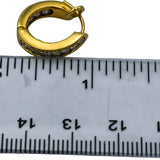TIFFANY & CO. 18k Gold VS Diamond Inside Out Hoop Huggie Earrings 1.0CT