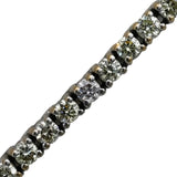 10k White Gold Round Prong Set Diamond Tennis Necklace 9.65CT