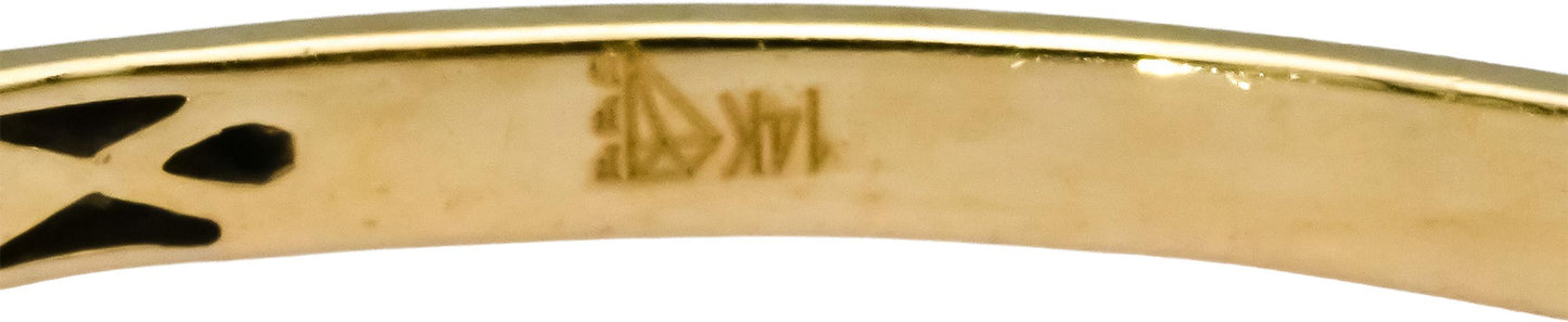 14k Yellow Gold VS Emerald Cut Diamond Bangle Bracelet 1.0CT