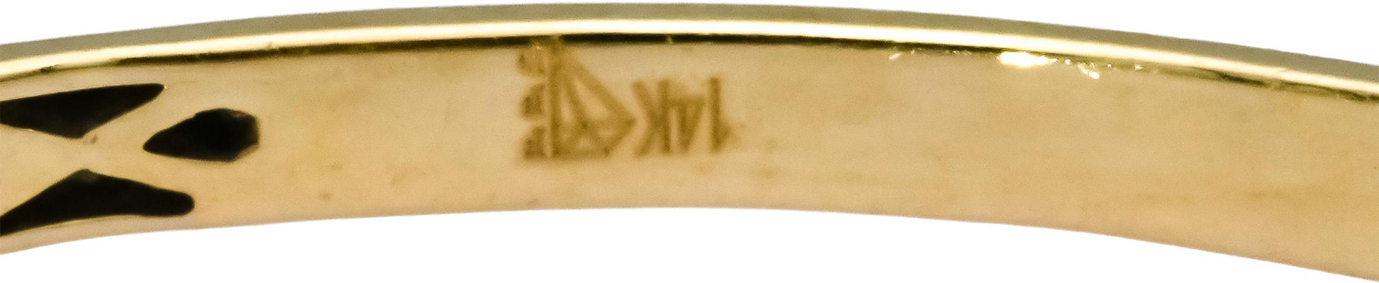 14k Yellow Gold VS Emerald Cut Diamond Bangle Bracelet 1.0CT