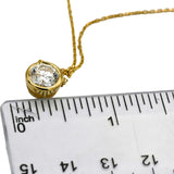 14k Yellow Gold VS Round Lab-Grown Diamond Solitaire Pendant Necklace 1.55CT