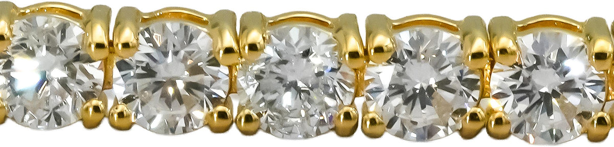 14k Yellow Gold VS Lab-Grown Diamond Tennis Bracelet 6.20CT