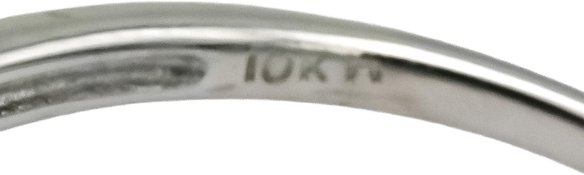 10k White Gold Diamond and Tanzanite Wavy Band Ring 0.70CT Size 10