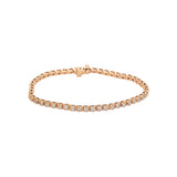 10k Rose Gold Round Diamond Formal Tennis Bracelet 4.0CT