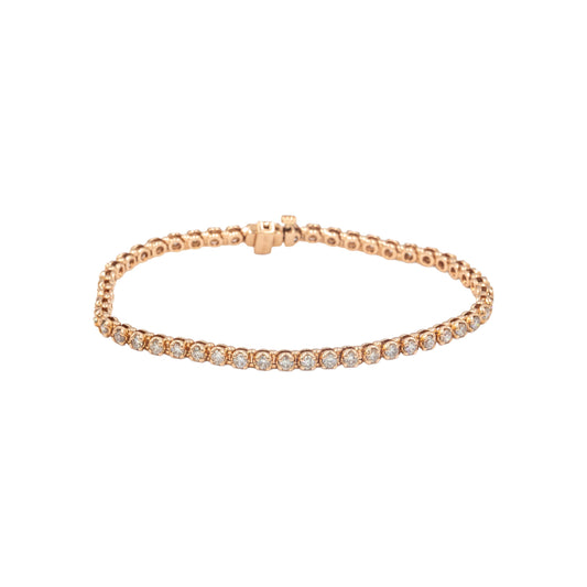 10k Rose Gold Jewelry Round Diamond Formal Tennis Bracelet 4.0CT