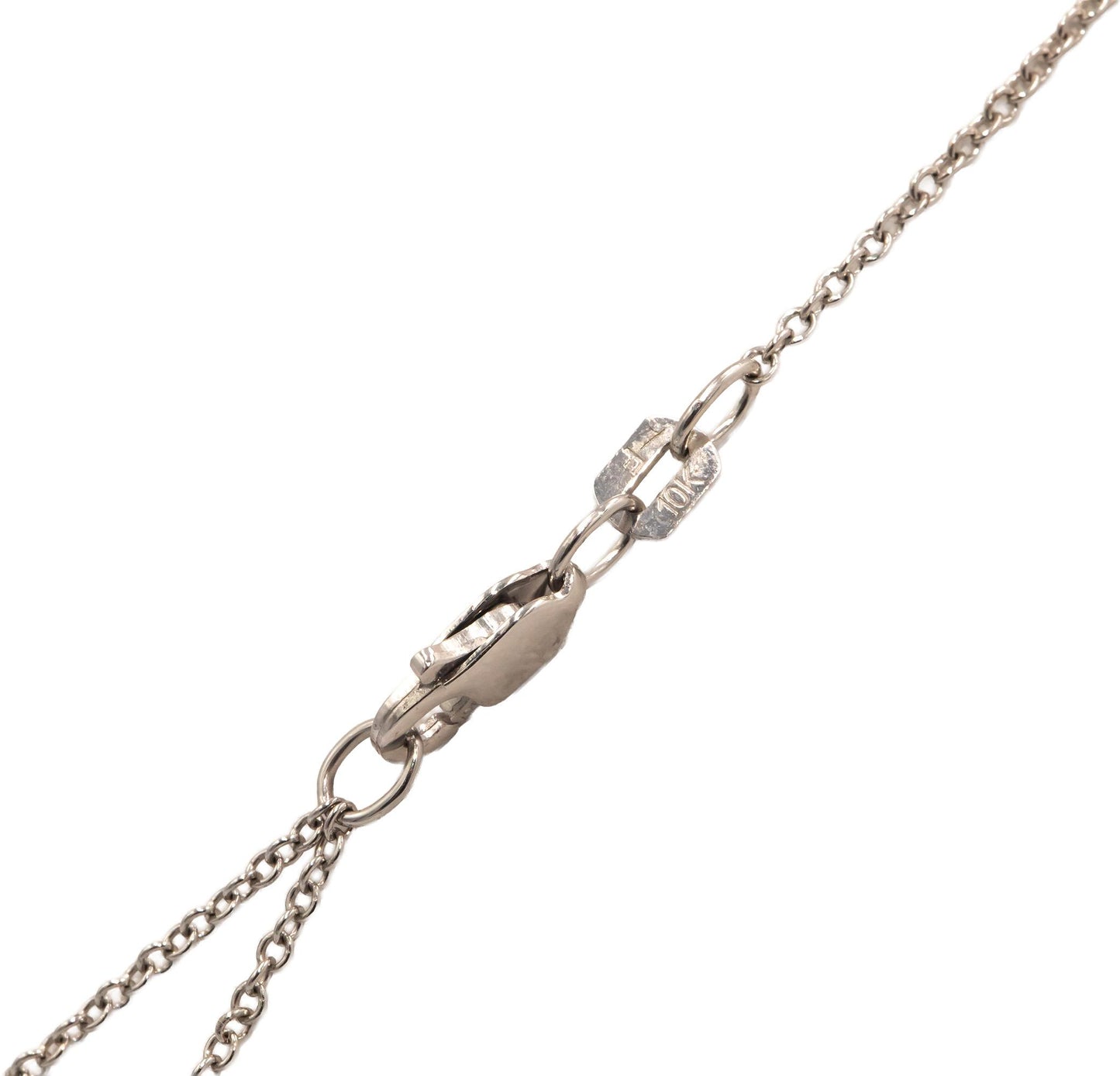 10K White Gold Jewelry 0.75CT Round Cut Pave Diamond Star Pendant Necklace