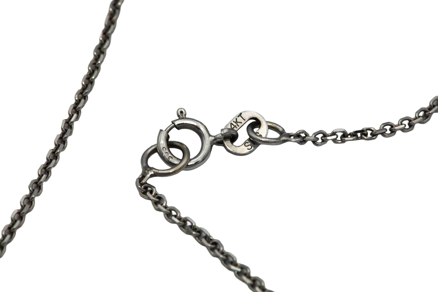 14k White Gold 0.73CT Diamond Cluster Pendant Chain Necklace