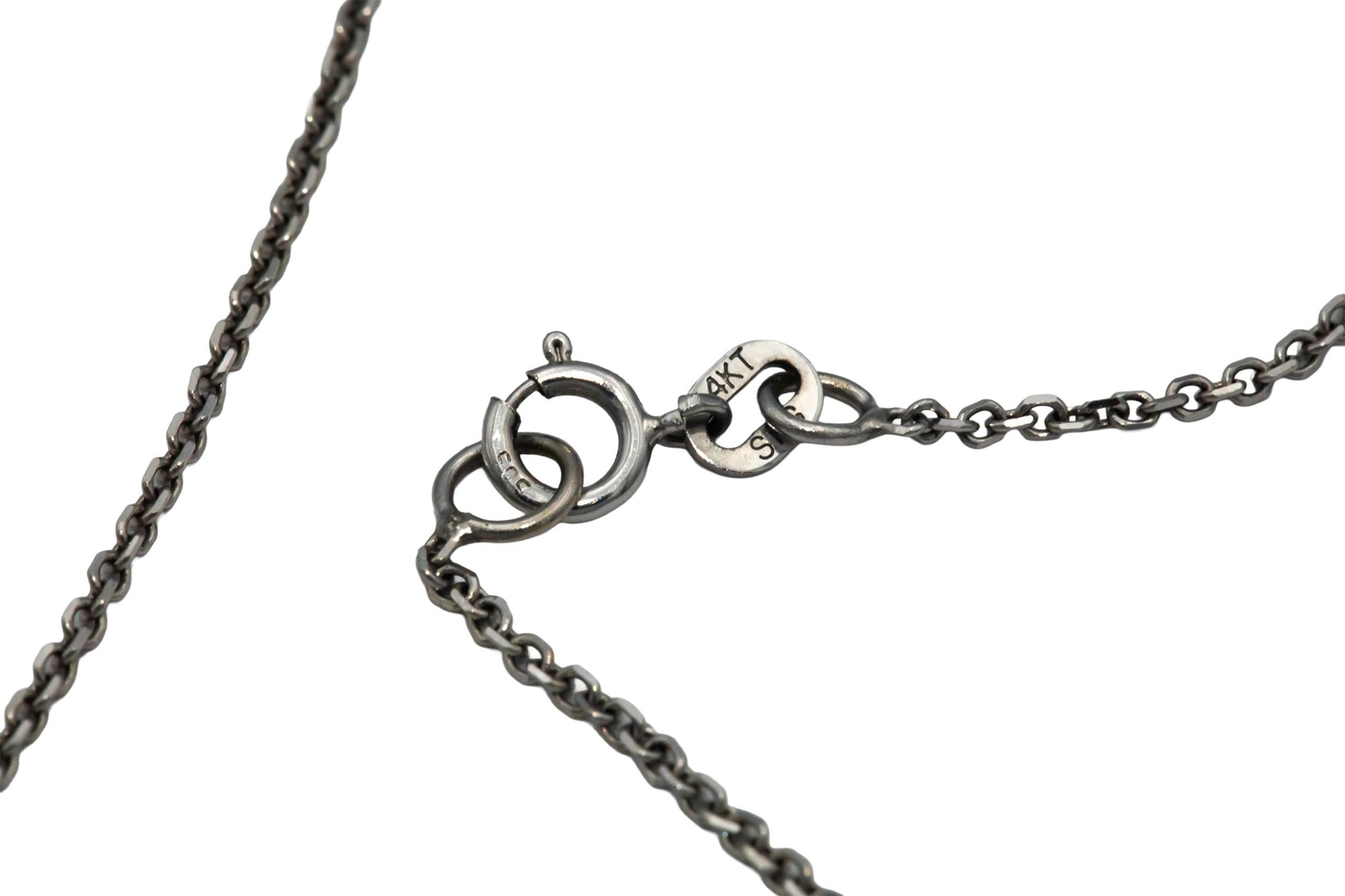 14k White Gold 0.73CT Diamond Cluster Pendant Chain Necklace