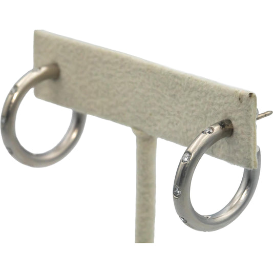 14k White Gold Jewelry 0.30CT VS Diamond Hoop Stud Earrings