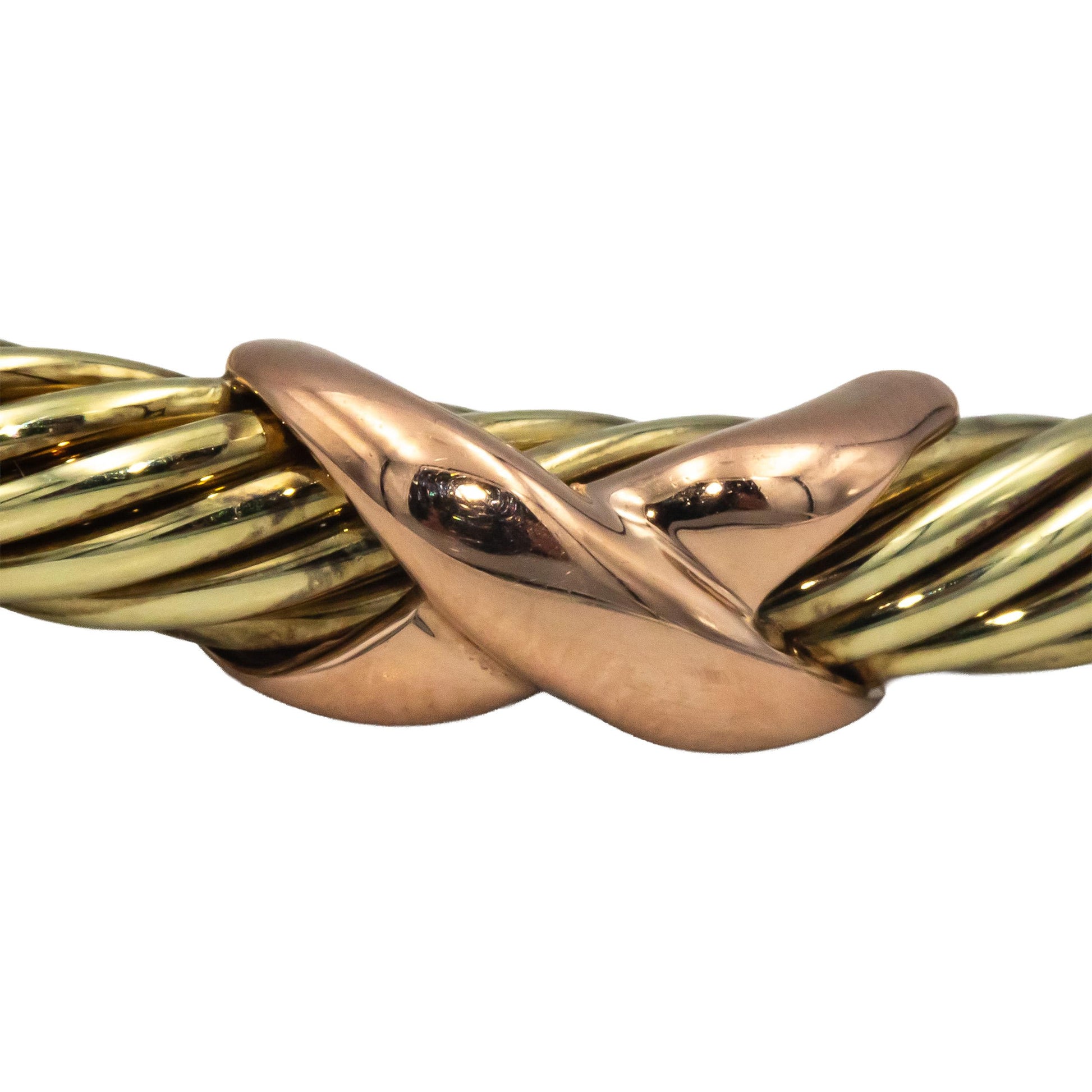 DAVID YURMAN Designer 14k Yellow Gold Jewelry Cable Cuff Bracelet