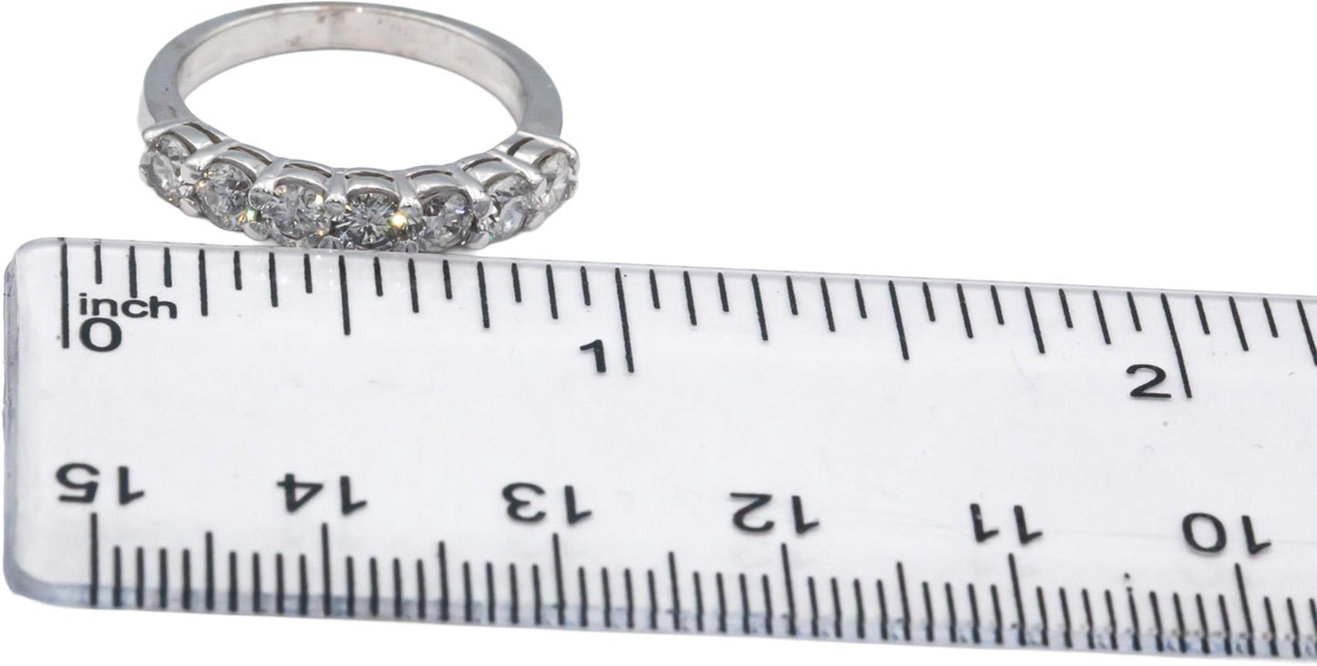 10k White Gold 1.04CT Round Cut Diamond Anniversary Band Ring Size 6