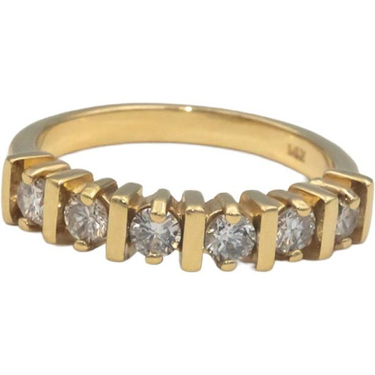 14k Yellow Gold Jewelry 0.50CT Round Cut Diamond Band Ring Size 5.75