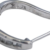 14k White Gold Jewelry Round Channel Set Diamond Hoop Huggie Earrings 0.25CT