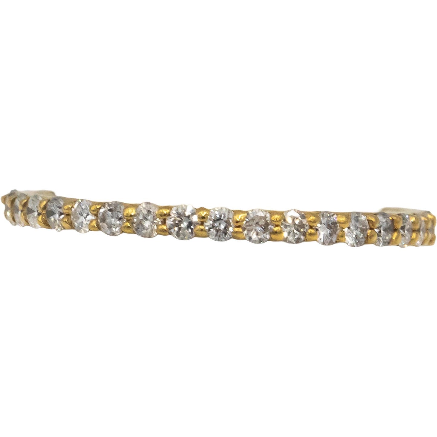 18k Yellow Gold Round Diamond Eternity Band Ring 0.76CT Size 6