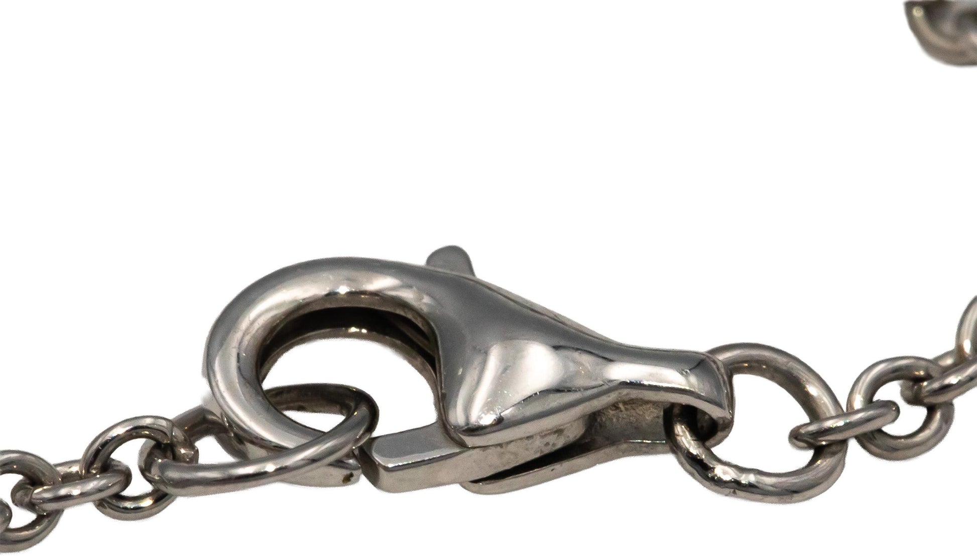 14k White Gold VS Round Bezel Set Diamond Solitaire Pendant Necklace 0.10CT