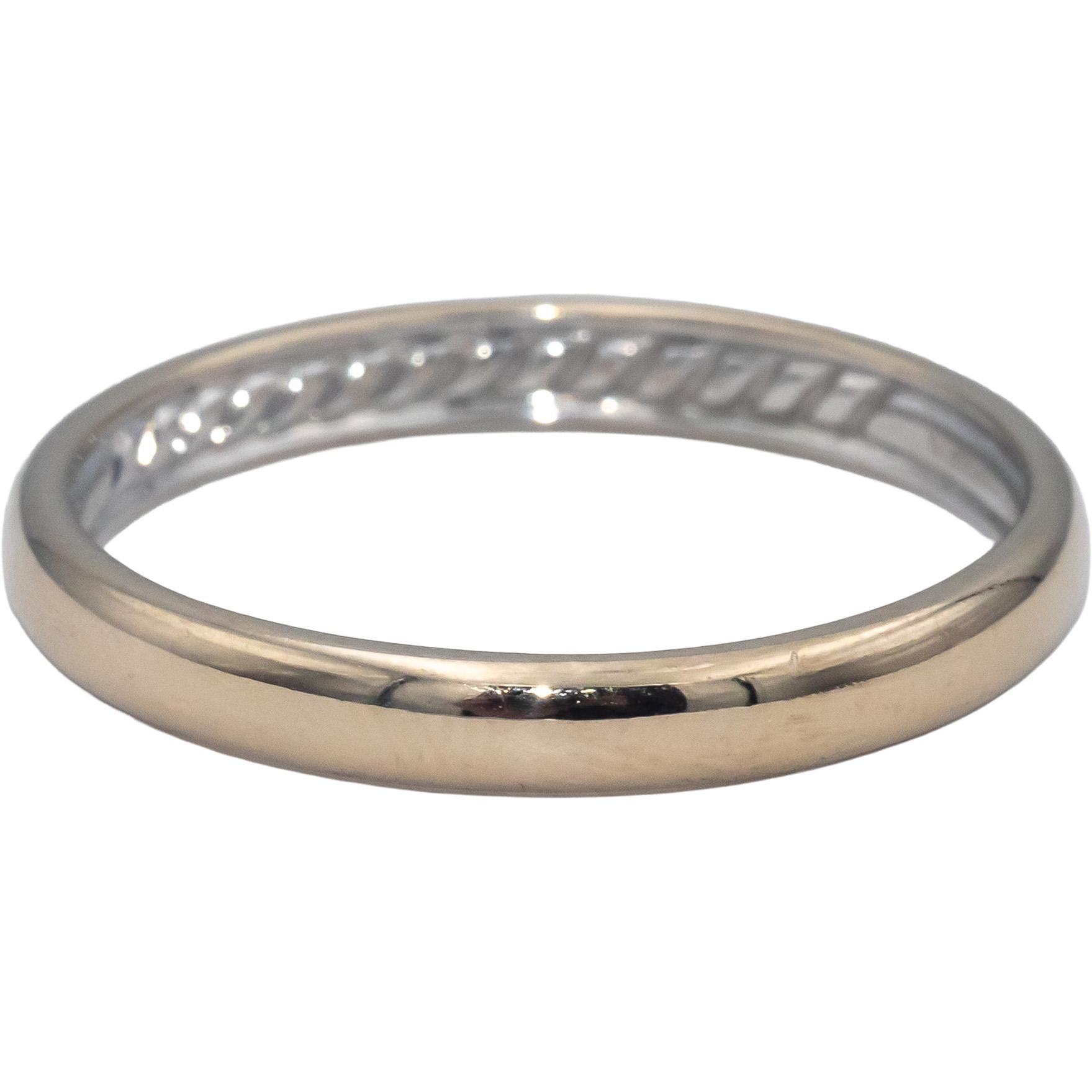 DAVID YURMAN 18k White Gold Men's Band Ring Size 12