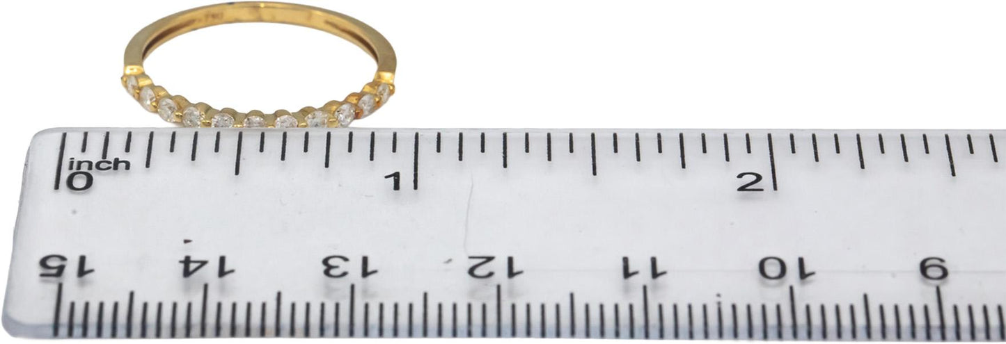 18k Yellow Gold VS Round Diamond Band Ring 0.25CT Size 7